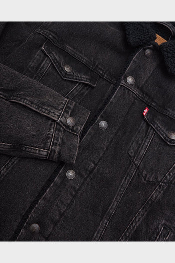 Giacca Denim Type 3 Sherpa Trucker Nero - 2