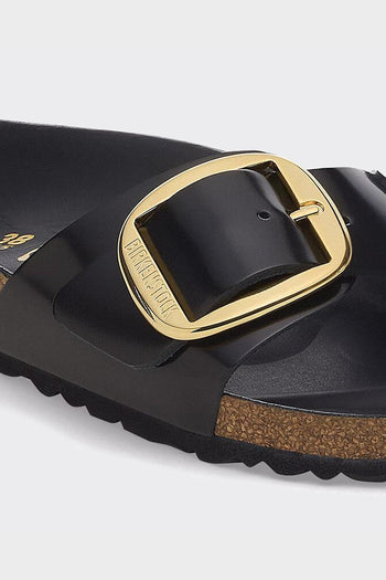 Ciabatta W Madrid Big Buckle Shine Black Natural Leather - 2
