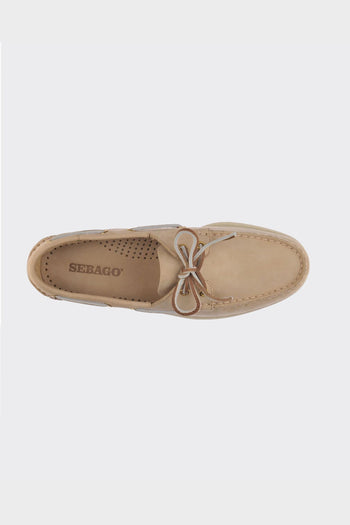 Scarpa Da Barca Docksides Portland Nubuck Beige Camel - 3