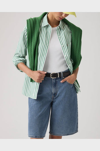 Shorts Baggy Dad Denim Blu - 4