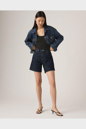 Shorts High Baggy Dark Indigo - 4