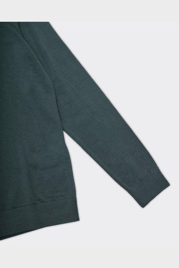 Polo Tray Knit Merino Deep Forest - 3