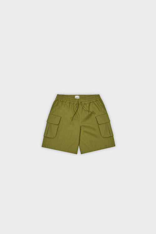 Shorts Linen Cargo Verdi