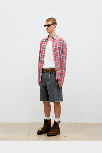 Shorts Cut Off Denim Washed Grey - 2