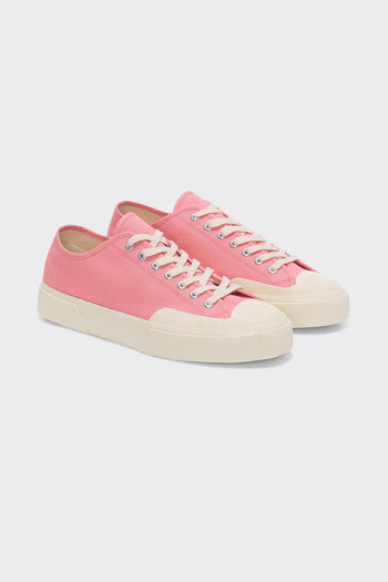 Sneakers 2432 Works Low Cut Cotton Canvas Pink/Off White - 2