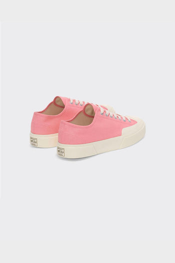 Sneakers 2432 Works Low Cut Cotton Canvas Pink/Off White - 3