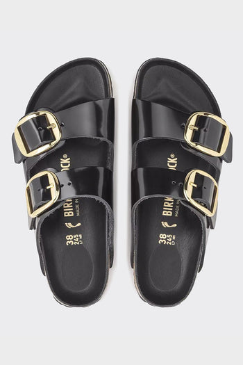 Ciabatta W Arizona Big Buckle Shine Black Natural Leather - 4