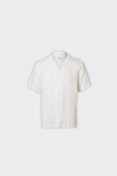 Camicia Ss Kylian Resort Linen Bianca