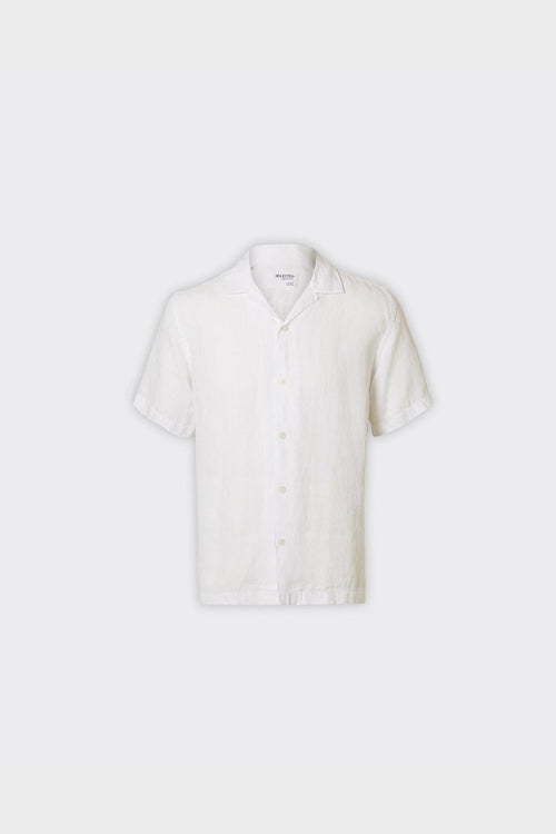 Camicia Ss Kylian Resort Linen Bianca