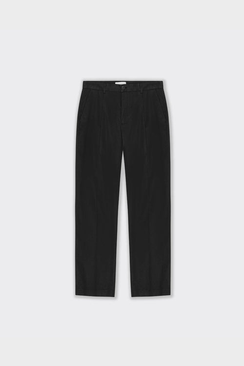 Pantalone Reece Pleated Twill Suit Nero