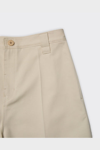 Shorts Stitch Pointed Cotton Blend Sand Beige - 3