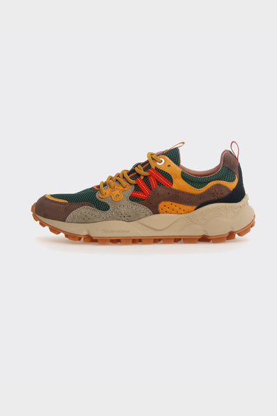 Sneakers Yamano 3 Uni Suede-Nylon Mesh Taupe/Green/Ocra