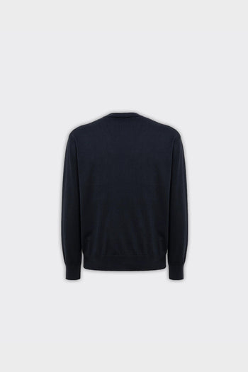 Pullover In Cotone Blu - 2