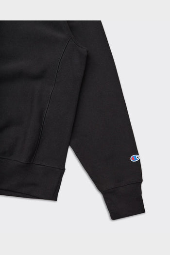 Felpa Girocollo Reverse Weave Nera - 3