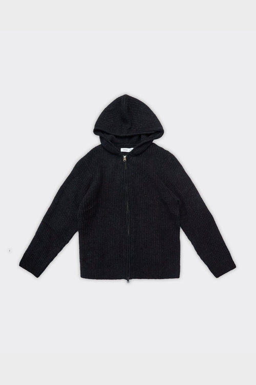 Felpa Con Cappuccio Knit Sakoji Nera