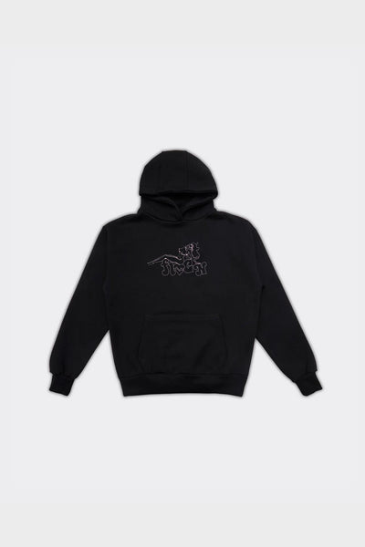 Felpa Con Cappuccio Glam Nights Nera