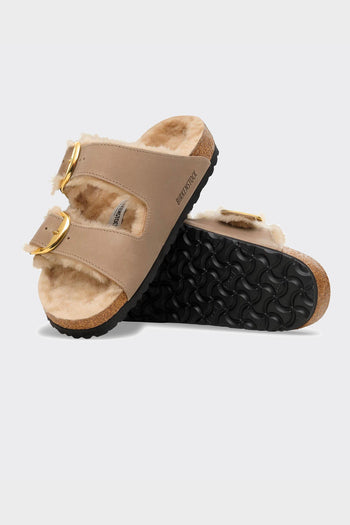 Ciabatta Arizona Big Buckle Shearl Oiled Leather Tabacco Brown - 3