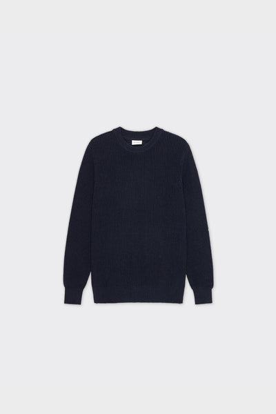 Crewnek Gary Rib Dark Navy