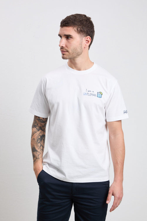 3512 T-shirt "I am a GINtleman" bianca