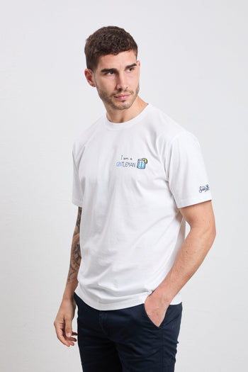 3512 T-shirt "I am a GINtleman" bianca - 3