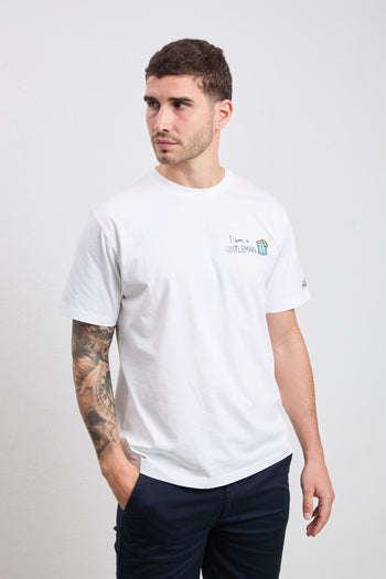 3512 T-shirt "I am a GINtleman" bianca - 4
