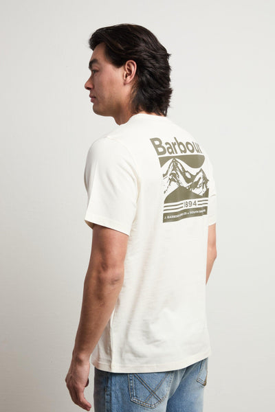 3089 T-shirt panna con stampa