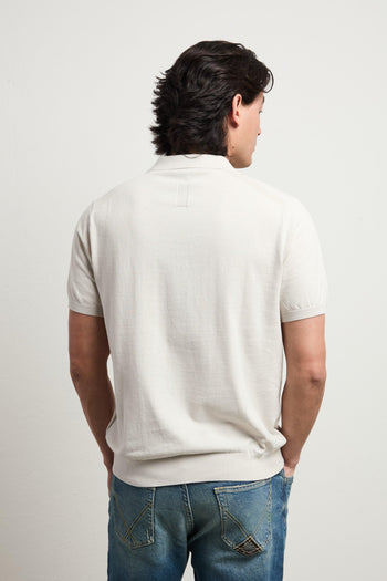 3444 Polo derby in maglina manica corta stucco - 6