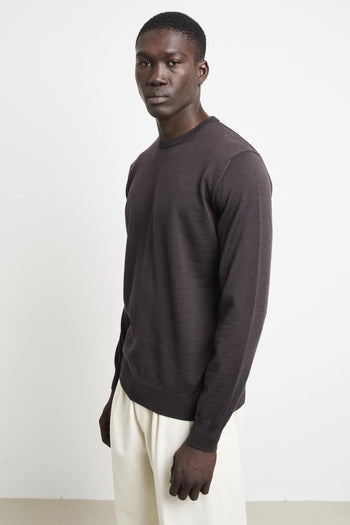 2216 Maglia marrone girocollo - 4