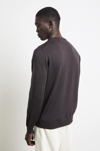 2216 Maglia marrone girocollo - 5