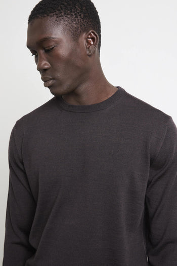 2216 Maglia marrone girocollo - 3