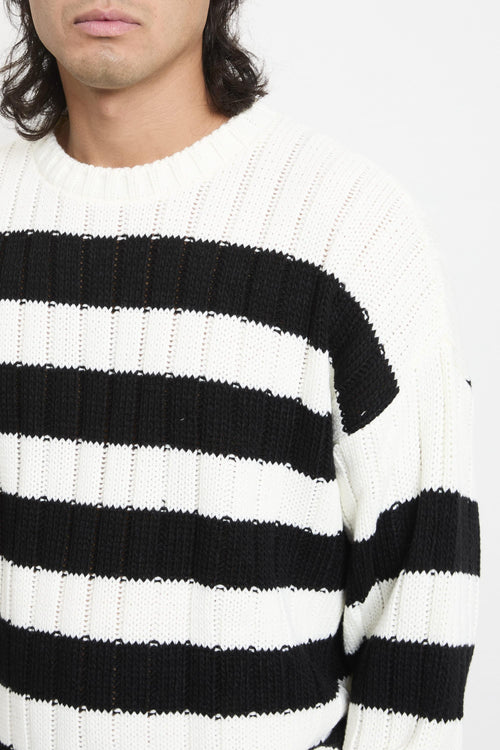 2450 Maglia righe girocollo