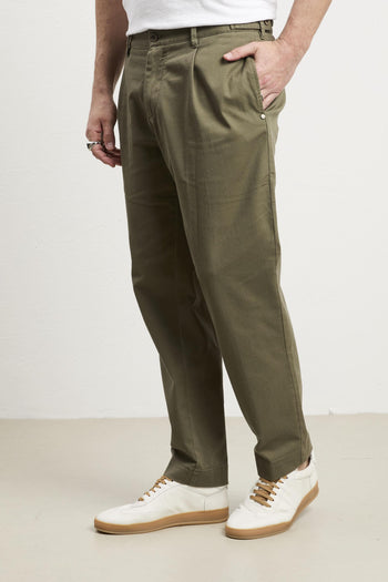 3404 Pantalone canvas verde - 3
