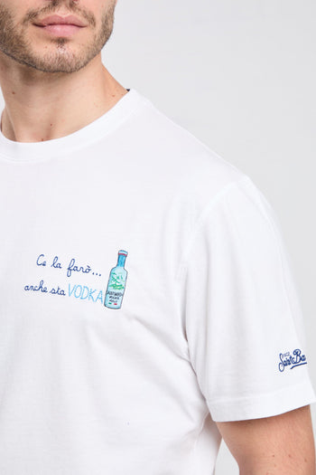 3514 T-shirt "Ce la farò anche sta vodka" bianca - 3