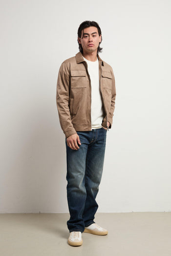 3182 Field jacket sabbia in alcantara - 5