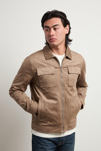 3182 Field jacket sabbia in alcantara - 4