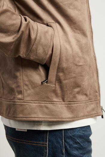 3182 Field jacket sabbia in alcantara - 2