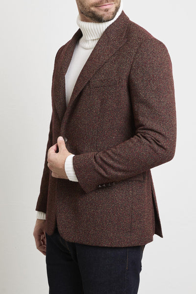 2383 Giacca mouliné bordeaux/marrone