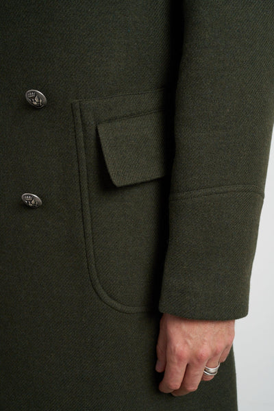 2495 Cappotto verde doppiopetto