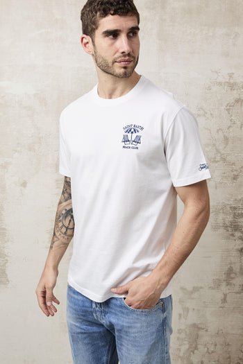 1466 T-Shirt "Beach Club" Portofino bianca - 2