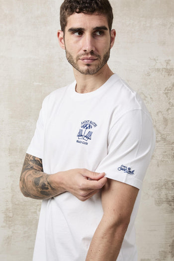 1466 T-Shirt "Beach Club" Portofino bianca - 4
