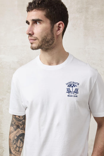 1466 T-Shirt "Beach Club" Portofino bianca - 5