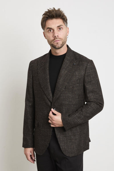 2303 Giacca micro pied-de-poule moro