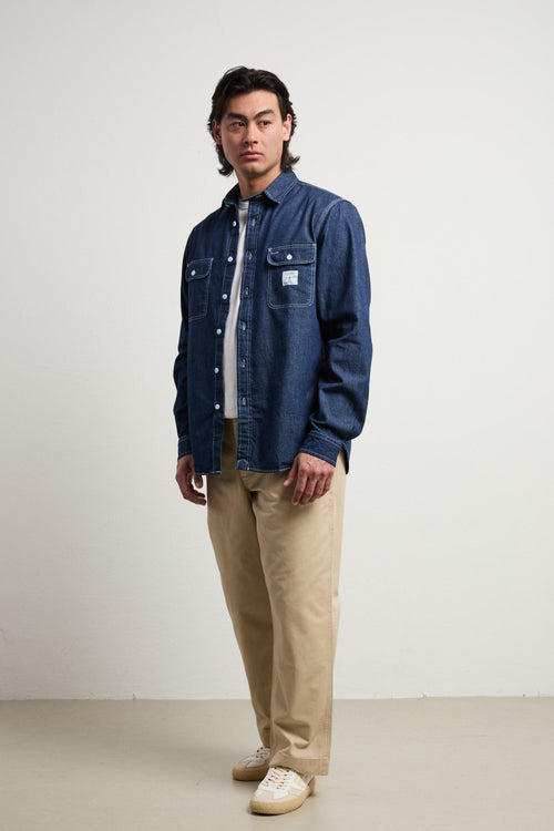 3503 Camicia jeans scura