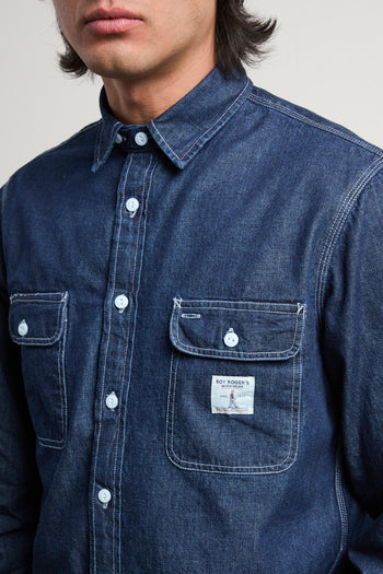 3503 Camicia jeans scura - 5