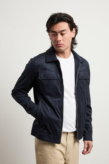 3181 Field jacket blu in alcantara - 5