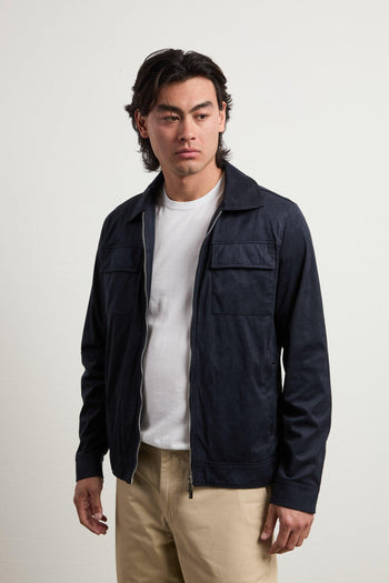 3181 Field jacket blu in alcantara - 6