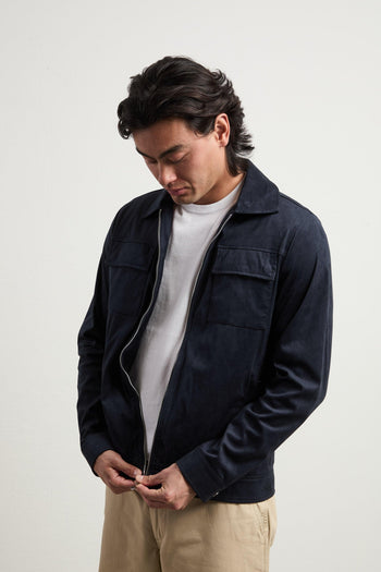 3181 Field jacket blu in alcantara - 7