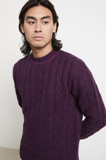 2762 Maglione vinaccia trecce - 6