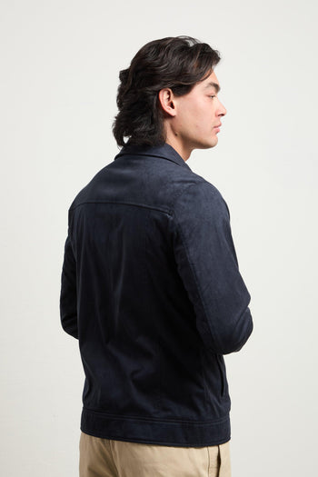 3181 Field jacket blu in alcantara - 8