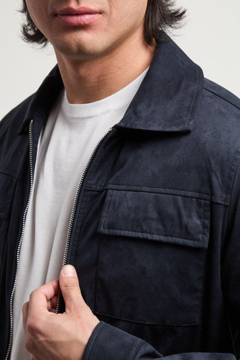 3181 Field jacket blu in alcantara - 2